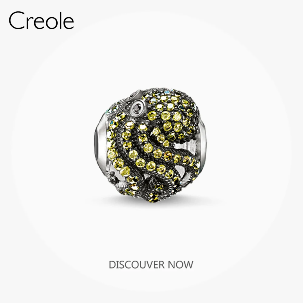 Бусины с зеленым Осьминогом осенняя Новинка 2019 ювелирные изделия из