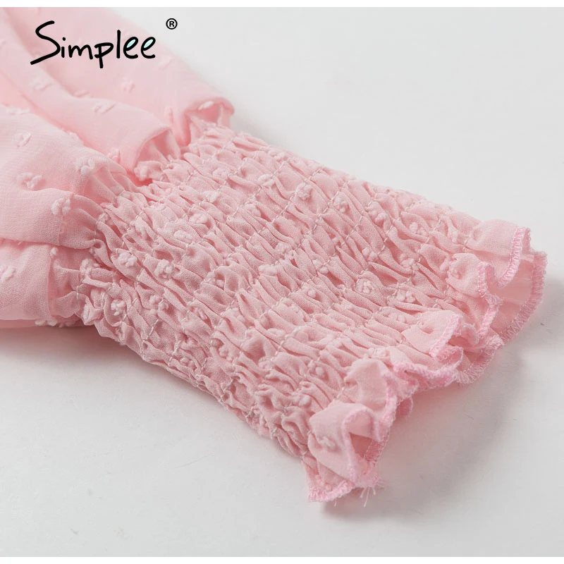 Simplee сексуальная розовая леопардовая женская блузка, рубашки, повседневные офисные женские топы, весенние шикарные Белые блузы с длинным рукавом, Рубашки, Топы
