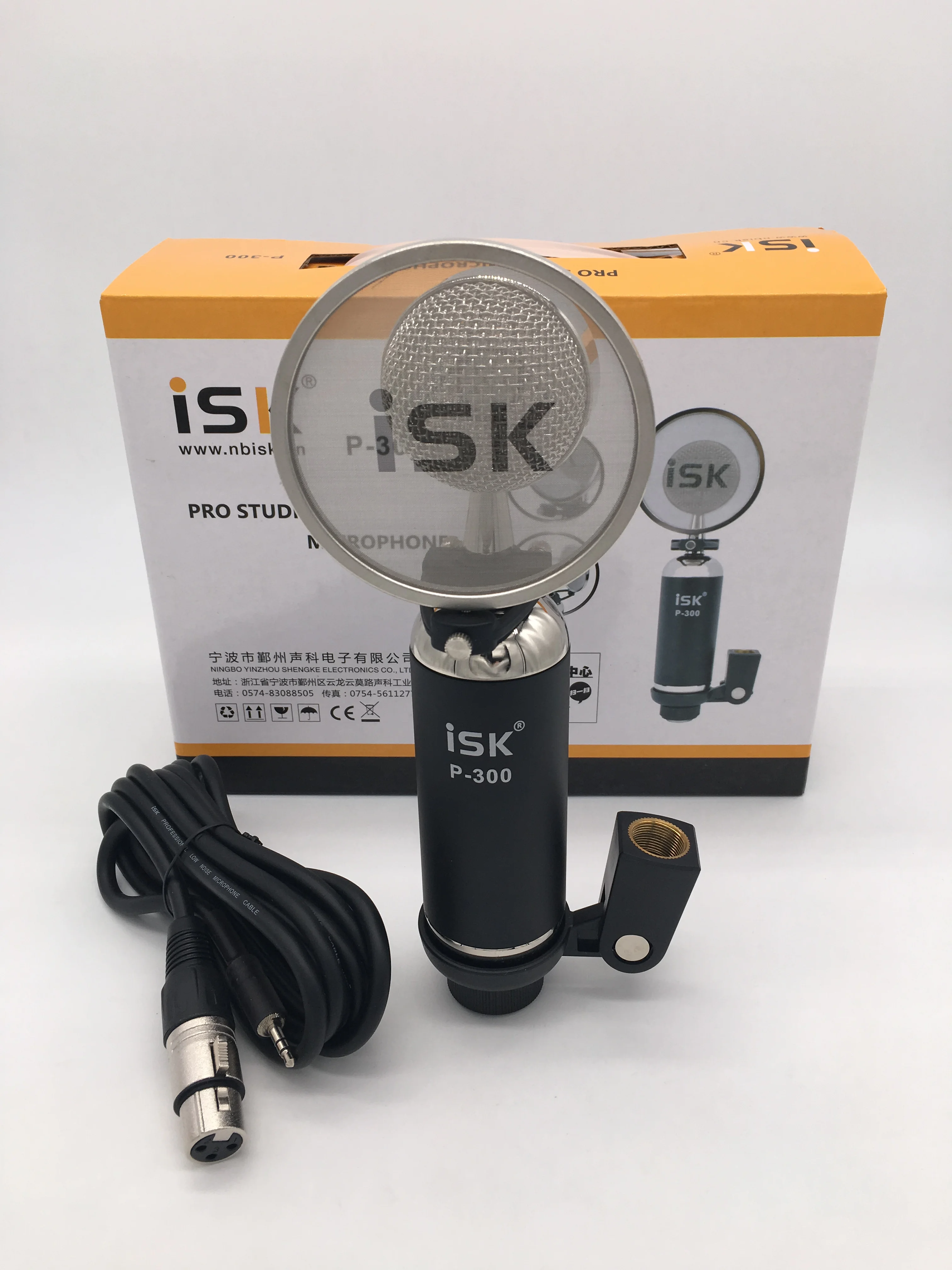 Микрофон ISK для компьютера и караоке профессиональный конденсаторный микрофон