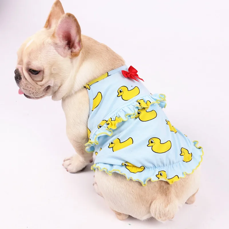 Одинаковая одежда для маленьких и средних собак милый костюм с принтом утки