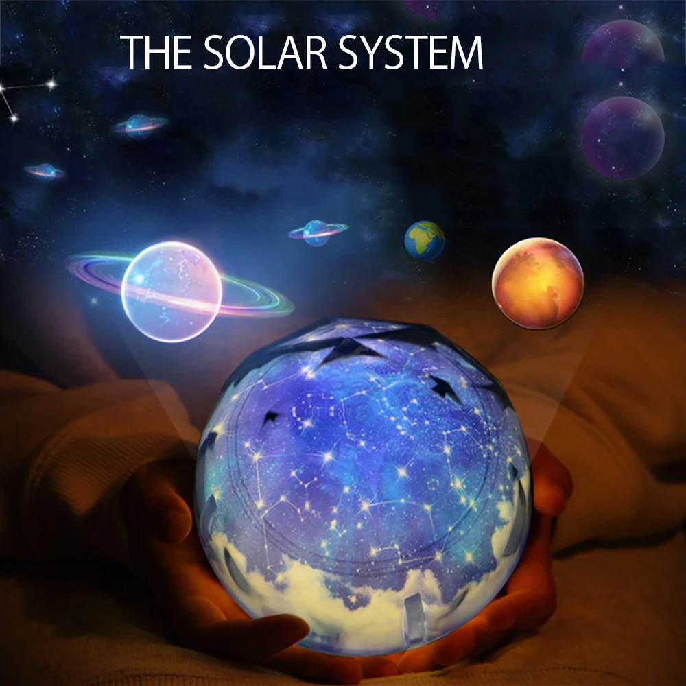 

Starry Sky Moon Lamp LED Magic Star Projector Lamp Atmosphere Night Light Planet Projector Lights For Tiktok Video and Baby Gift