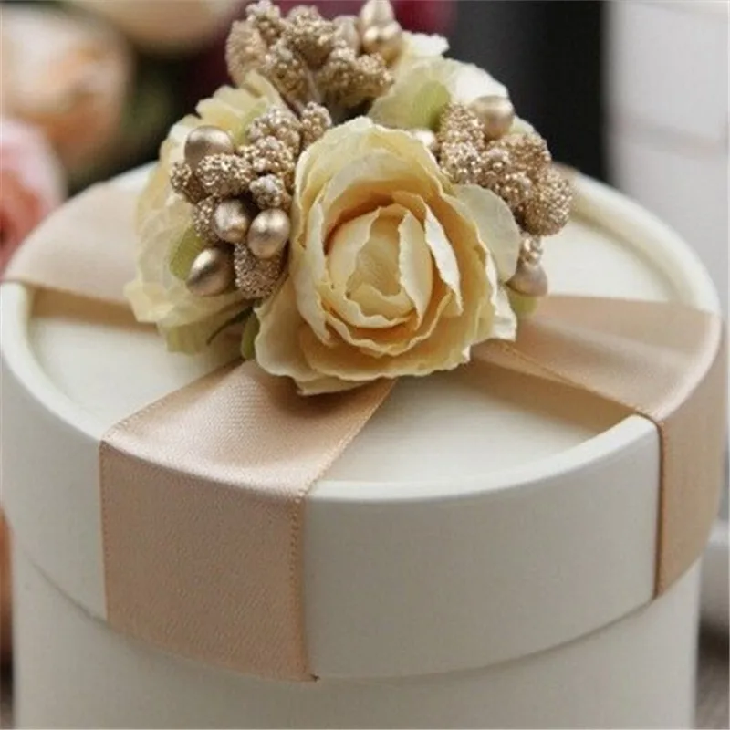 12pcs/lot Stamen Sugar Handmade Small Bouquet Artificial Flowers Gift Wedding Decoration Diy Wreath Fake Flower New Year | Дом и сад