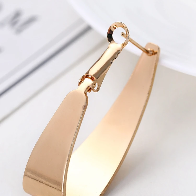 2019 корейские новые массивные Серьги овальные геометрические золотые серьги для