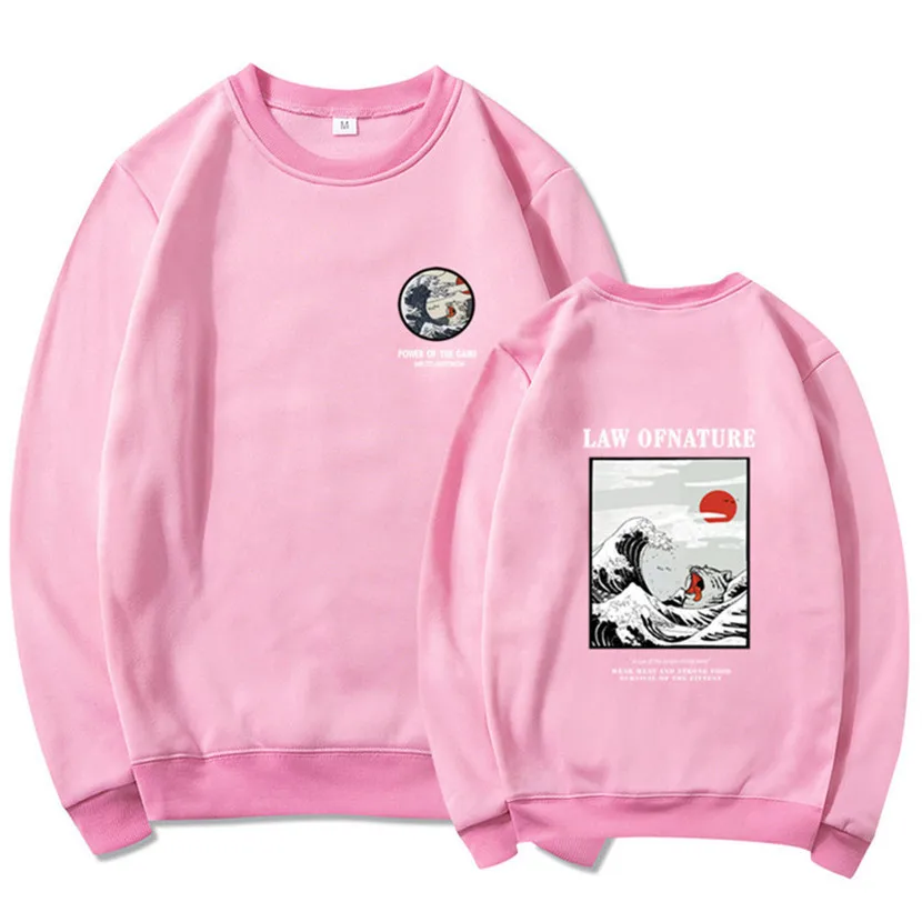 Новые японские флисовые толстовки с круглым вырезом и принтом забавного кота 2020