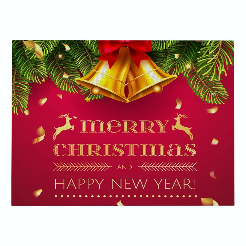 Рождественская салфетка под приборы обеденный стол коврик плед Печать Рождество