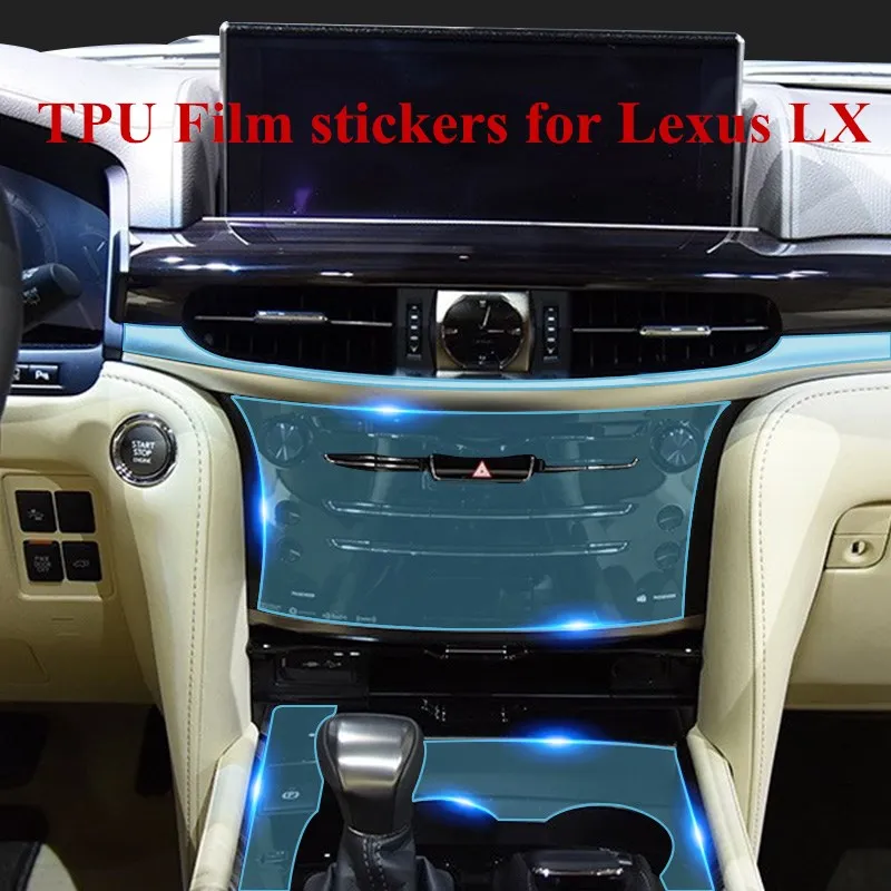 

Car Stickers For Lexus transparent Protective TPU Films Covers for Lexus LX570 ES200 ES300h NX/UX/RX/LX/GS Interior accessories