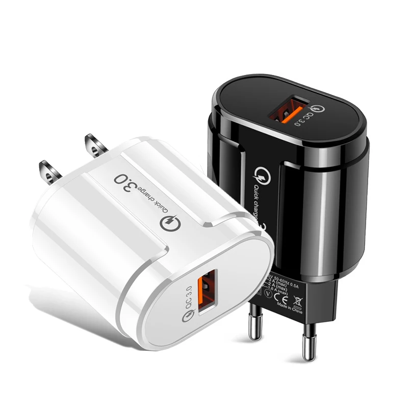 Фото EU/US Quick Charge 3 0 3A USB зарядное устройство настенное для телефона адаптер iPhone X MAX 7 8 QC3.0 EU/US Quick Charge 3 0 3A USB зарядное устройство настенное для телефона адаптер iPhone X MAX 7 8 QC3.0