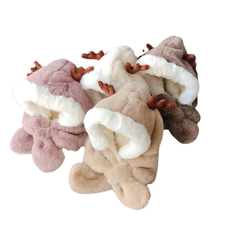 Новый Зимний утепленный детский фонарик однотонная теплая детская хлопковая