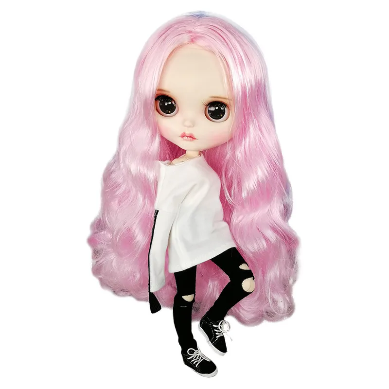 ICY Factory 1/6 BJD Новые матовые розовые волосы для лица 19 суставов тела с бровями блеск