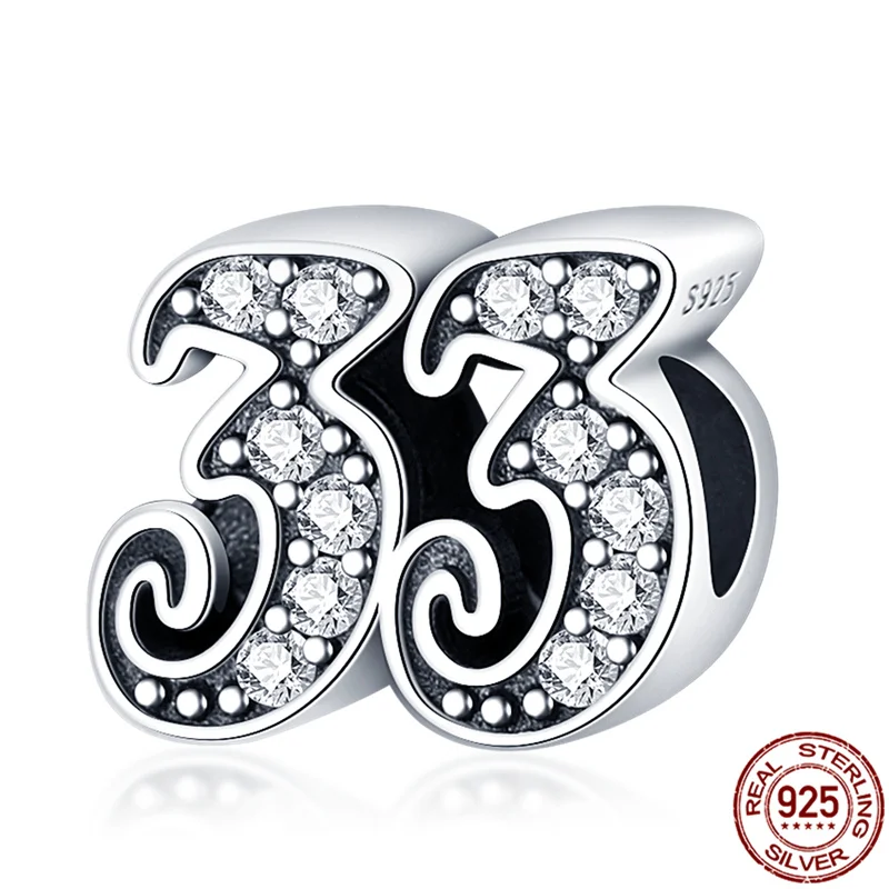 

2021 New 33 Word Bead 100% Real 925 Sterling Silver Fit Original pandora Bracelet&Bangle For Women Birthday Fashio