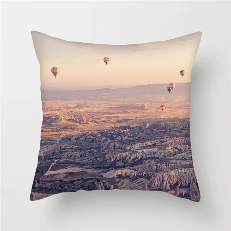 Чехол для подушки Fuwatacchi с красивым пейзажем чехол горячим воздухом дома дивана
