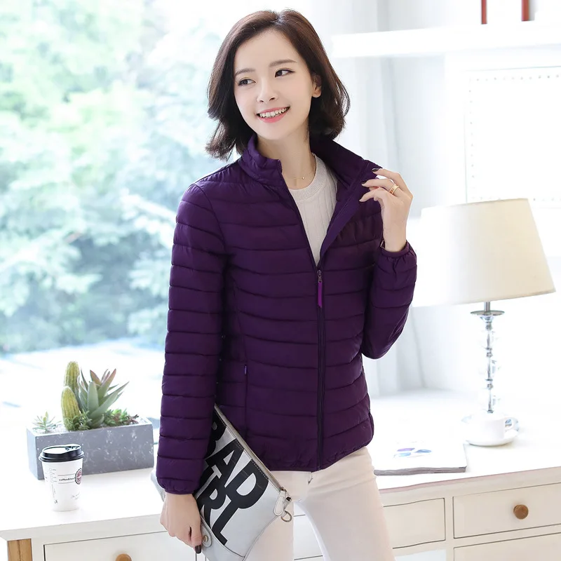 Осенне-зимняя женская тонкая пуховая хлопковая стеганая одежда женское