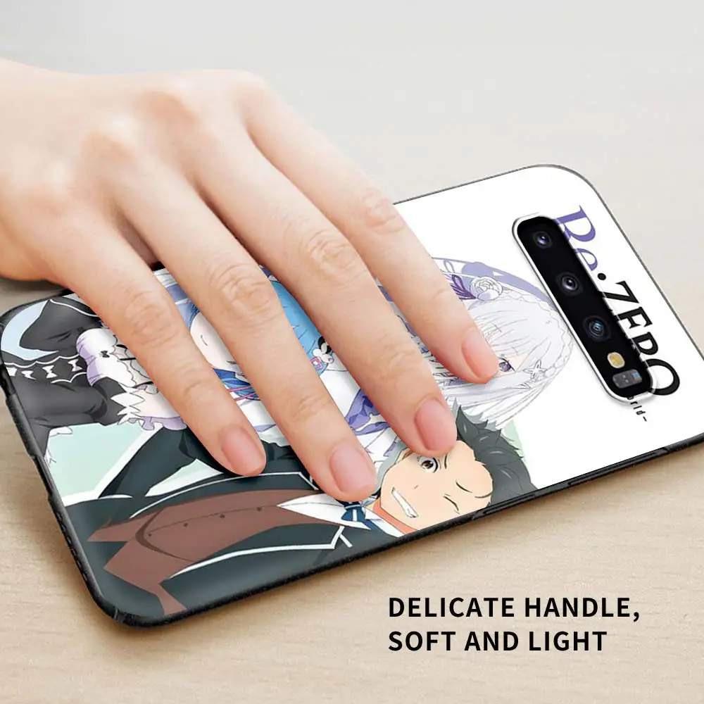 

Anime Re Zero Ram Rem Luxury Phone Case for Samsung Galaxy S21 Plus 5G Back Cover S21 Ultra Soft Capa Coque Shell Shockproof Bag