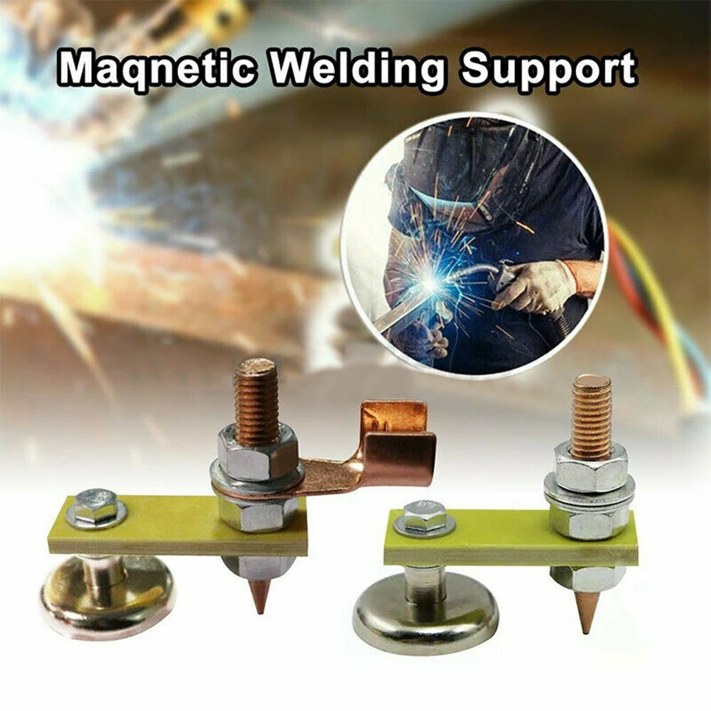 

Magnet Head Welding Clamps Double Head 30kg Strong Suction Welding Holder Welder Fixture Support Tool With Wire Tail