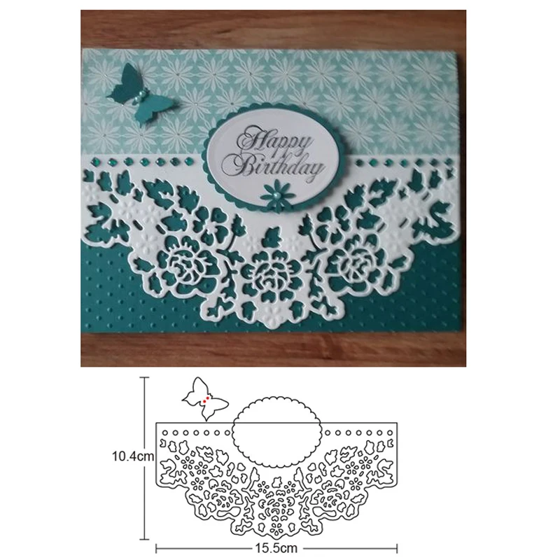 

Metal Cutting Dies etched flower frame die mold Stencil Scrapbooking Card Embossing Craft mould blade punch stencils dies
