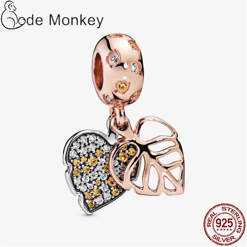 

Pandach 2020 New Genuine 925 Sterling Silver Leaf Charms Beads Fit Original Bracelet For Women Fashion Jewelry CMS1512-i
