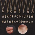 Мини-A-Z ожерелье с подвеской в виде буквы, сверкающее ожерелье с микро-паве из циркония, ожерелье с инициалом имени алфавита, цепочка из нержавеющей стали
