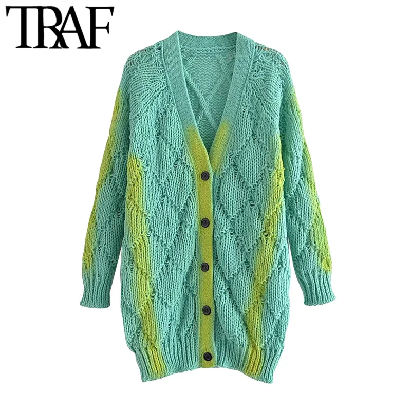 

Кардиган женский вязаный с принтом, на пуговицах, с длинным рукавом