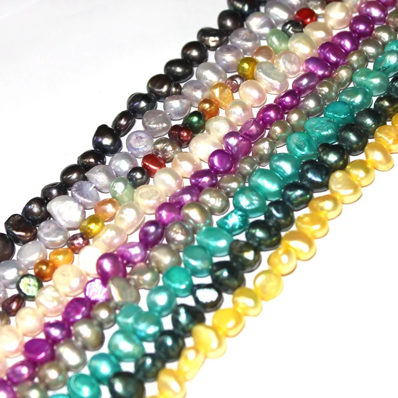 Бесплатная доставка 6 7 мм выберите размер! Барокко картофель форма Бусы из