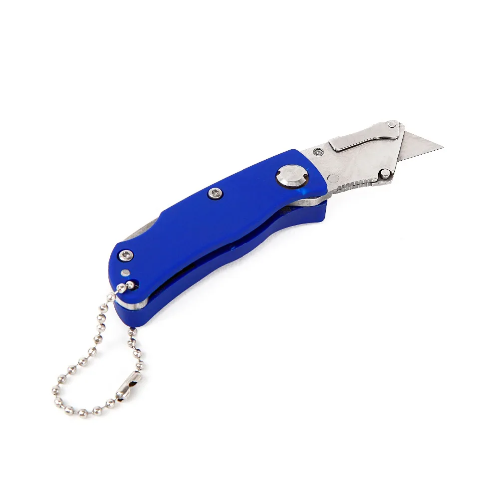 WORKPRO Portable Folding Knife with 55 Blades Pocket Knife Key Chain Knife Mini Camping Key Ring Knife Tool Free Shipping