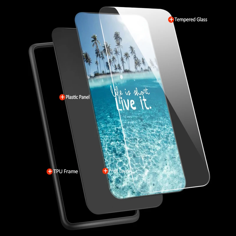 Чехол из закаленного стекла для Samsung Galaxy S8 S9 S10 Plus, чехол для телефона OnePlus 3 3T 5 5T 6 6T 7 7 Pro, ударопрочный жесткий чехол из ТПУ