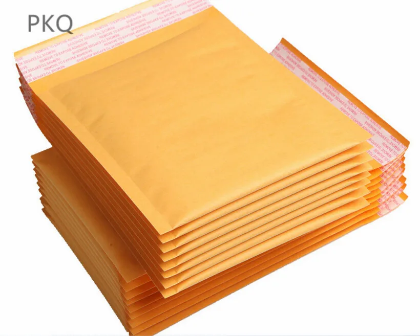 5 шт./лот 4 размера желтая крафт-бумага Пузырьковые конверты самозапечатывающаяся