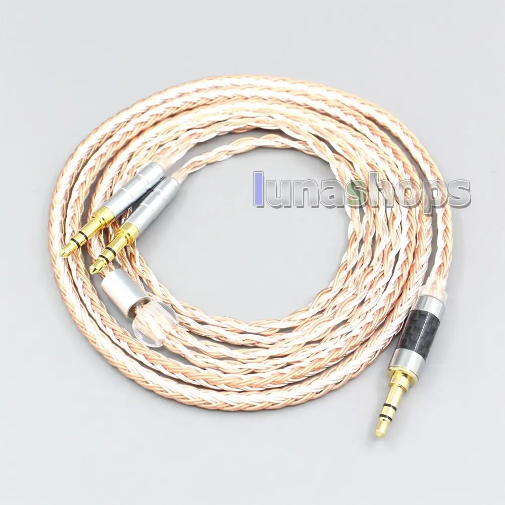 16 Core OCC посеребренный Смешанная наушники кабель для Philips Fidelio X3 Onkyo A800 наушников 3 5