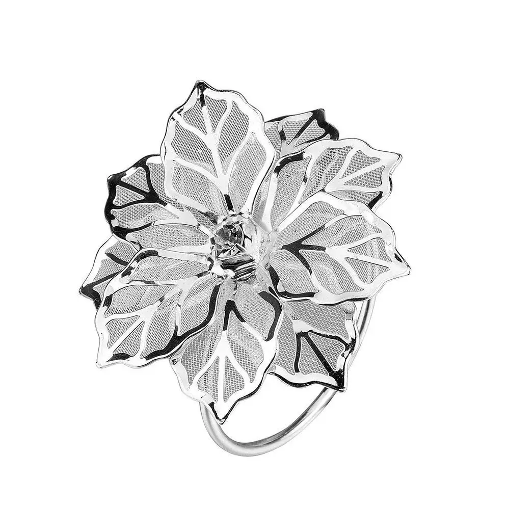 Кольца для салфеток с ажурным цветком ужинов дней рождения свадеб семейных