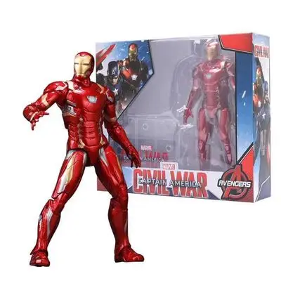 Iron man " Marvel Мстители Бесконечность войны танос человек паук Халк Железный человек Капитан Америка видение Сокол фигурка игрушки куклы - Цвет: Iron man