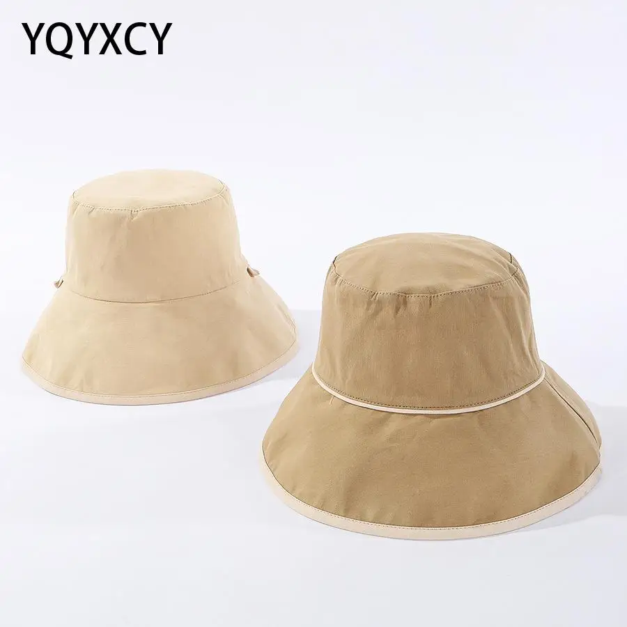

Женская шляпа из хлопка, шляпа в рыбацком стиле, двухсторонняя корейская мода, повседневная, 2020, новые летние шляпы для женщин, шляпа от солн...