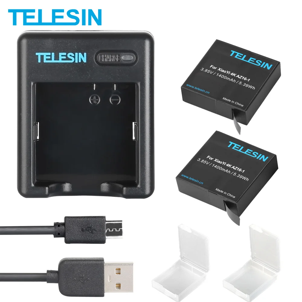 TELESIN 2 шт 1400mAh запасная перезаряжаемая литий-ионная аккумуляторная батарея Замена