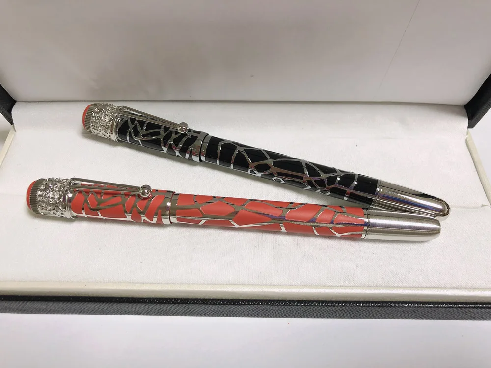 Качественная шариковая ручка с рисунком паука паутины металлические черные