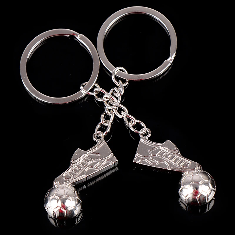 Новый 1 шт. креативный футбольный башмак кулон брелок серебряный цвет Брелоки |