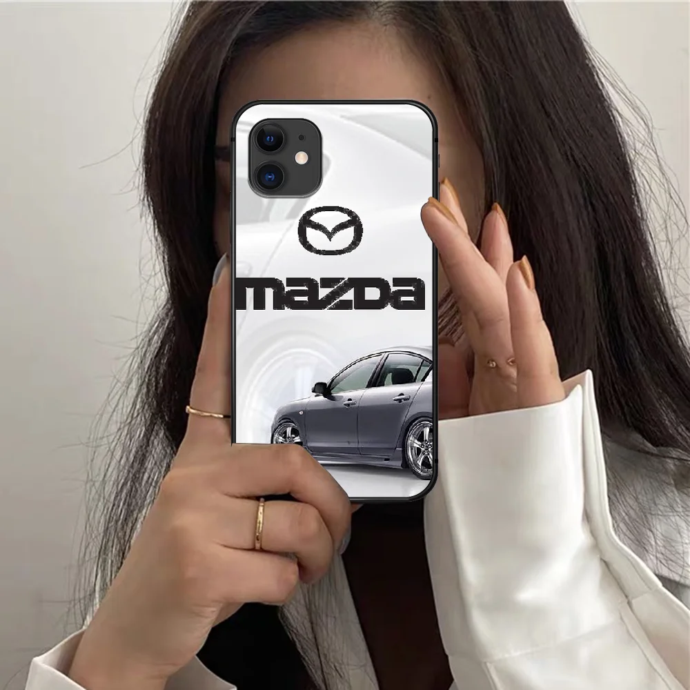 

JDM Car M-Mazdas Phone Case For Iphone 12 Mini 11 PRO X XR XS MAX 6 6s 7 8 Plus 4 5 5s SE 2020 black Funda Soft Cover Trend