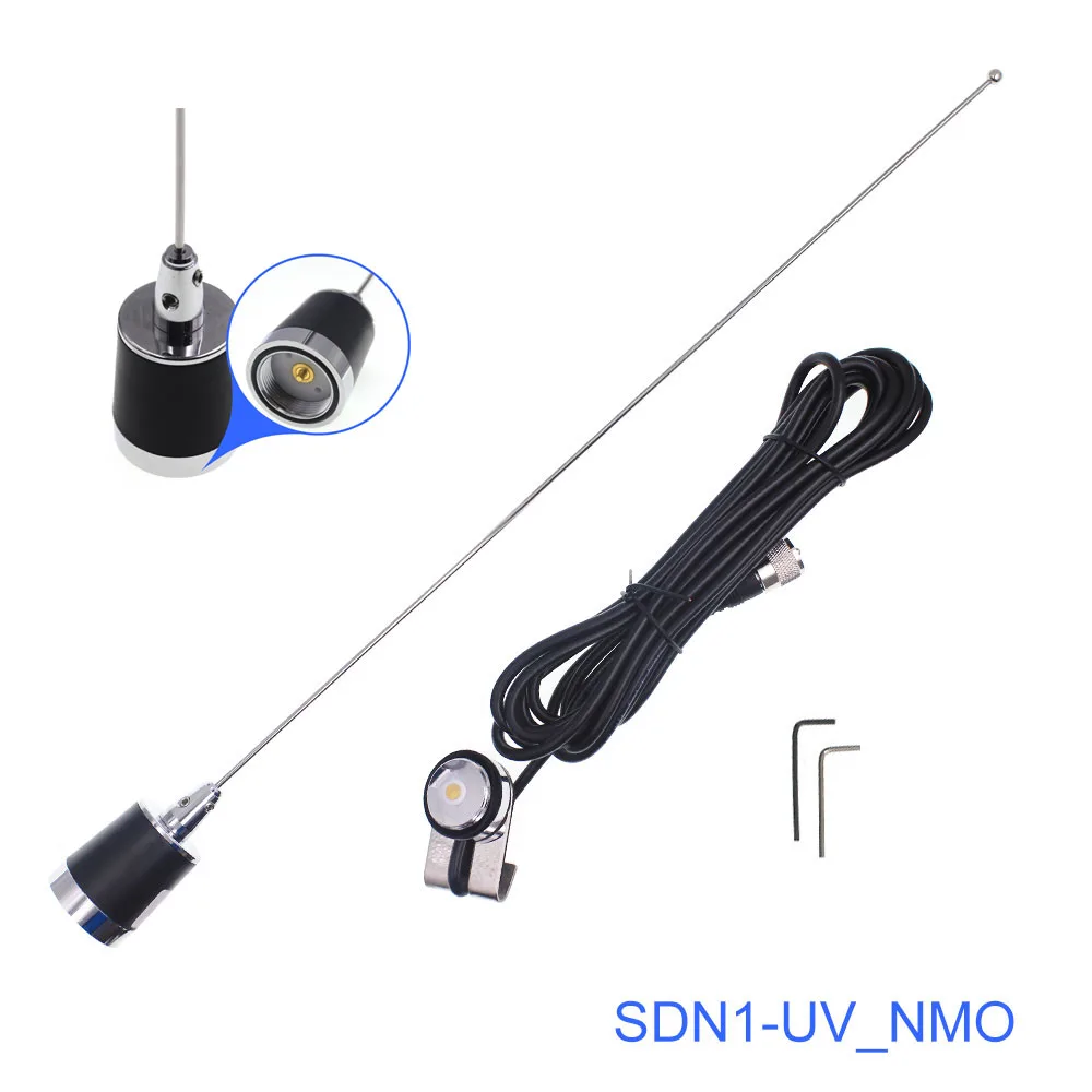 SDN1 NMO Antenne Daul Band VHF/UHF 134MHz & 430Mhz 100W 2,15 dB für Mobile Schinken auto Radio walkie talkie High Gain Antenne