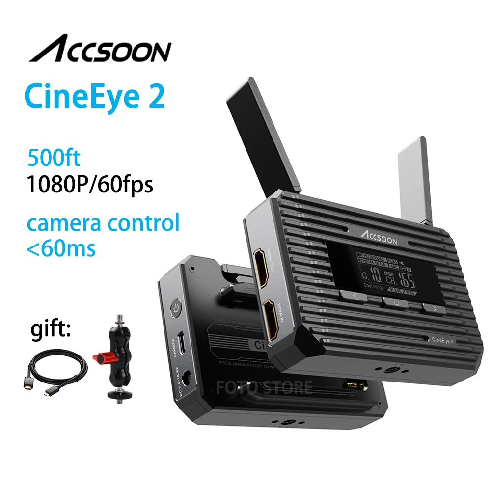 

ACCSOON CineEye 2 2s 500ft Mini Wireless Video Transmitter HDMI SDI Transmission system 1080P low latency