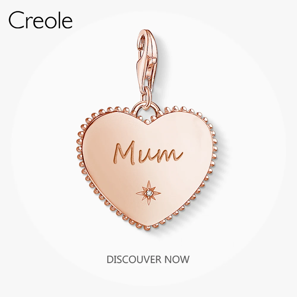 Подвеска с подвеской в виде сердца розы Love Mum ювелирное изделие из стерлингового
