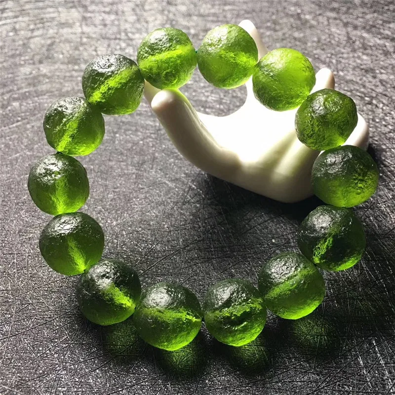 Браслет MOLDAVITE 8 мм/10 мм/12 мм энергетические ювелирные изделия Зеленый Перидот
