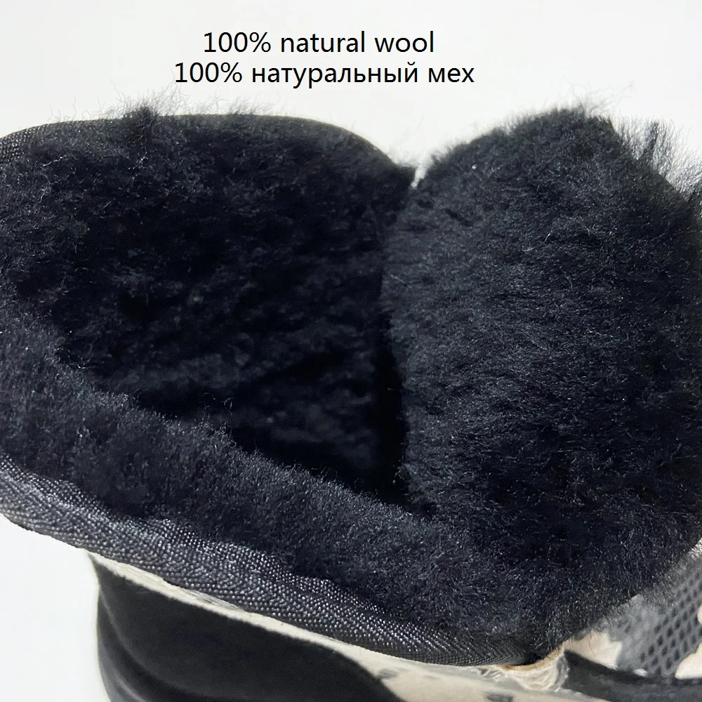 Fashion Women Winter Ankle Boots Ladies Chunky Heels Wool Snow Casual Furry Platform Shoes Girls Slip on Footwear Black | Обувь