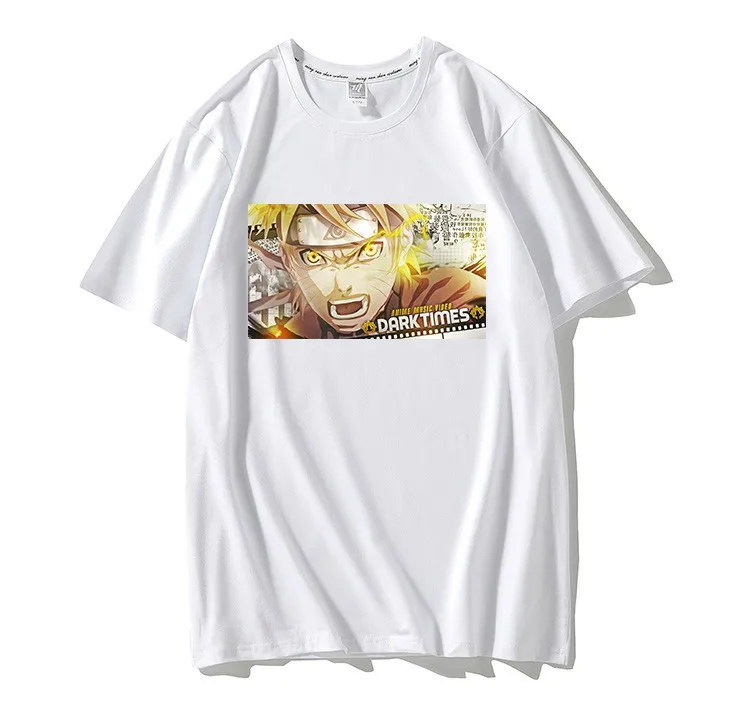 

T Shirt For Men Naruto Manga Print Cool Clothing Cartoons Summer Short Sleeve Tshirt Streetwear Fashion Sasuke Harajuku Man Top