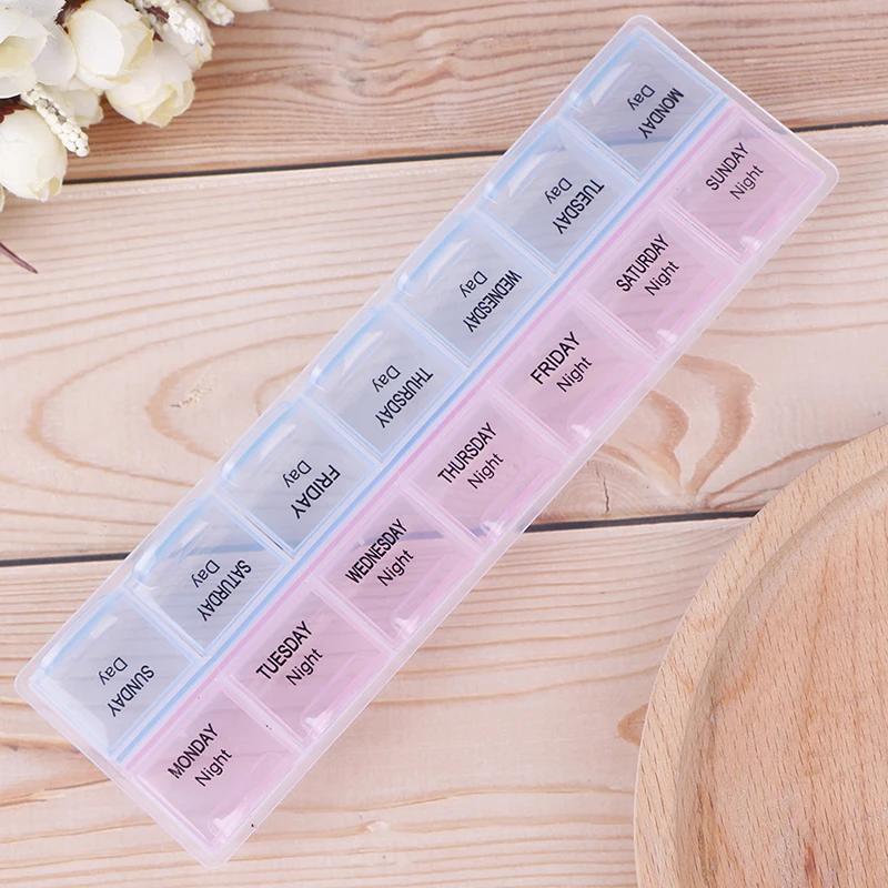 

7 Days Weekly Pill Case Box Medicine Box Holder Storage Organizer Container Case Dispenser Pill Box Splitters 5styles