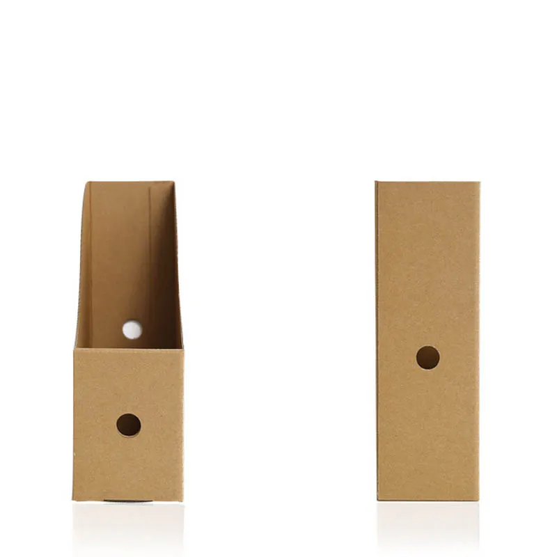 5 шт. жесткий бумажный ящик для хранения файлов крафт бумага офиса и учебы