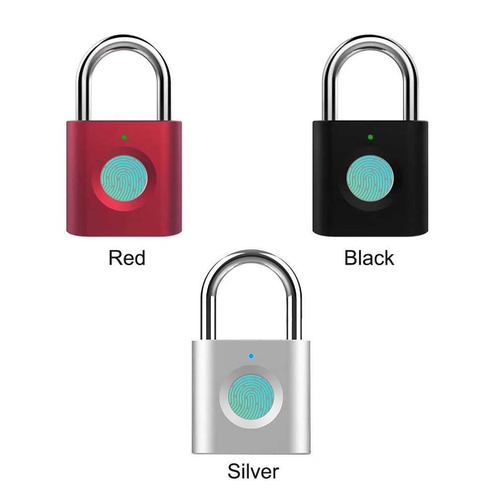 

Gym Security USB Rechargeable Quick Unlock Zinc Alloy Fingerprint Padlock School Anti Theft Smart Keyless Touch Door Lock