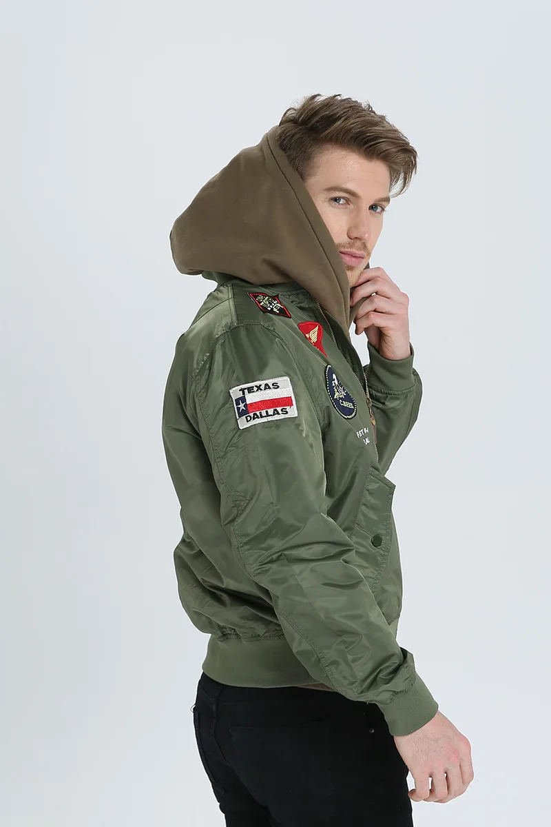 Осенняя мужская куртка США air force pilot Куртка бомбер ma-1 лоскутный бомбер Толстая куртка бейсбольное водонепроницаемое пальто