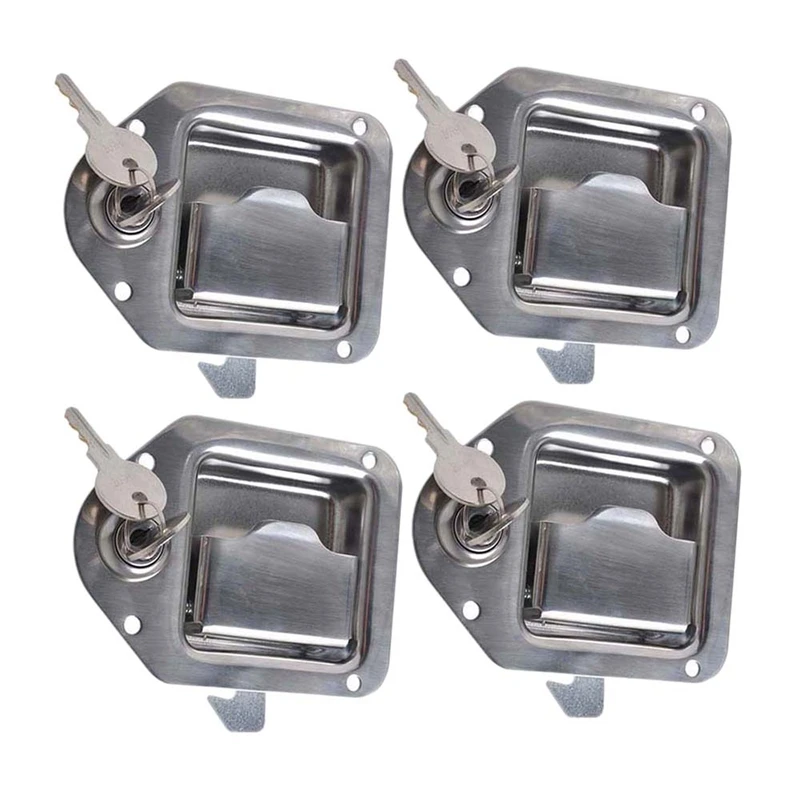 

4PCS Trailer Tool Box Lock Heavy-Duty Anti-Theft Paddle Locks Door Paddle Handle Latch for RV Camper Truck Trailer