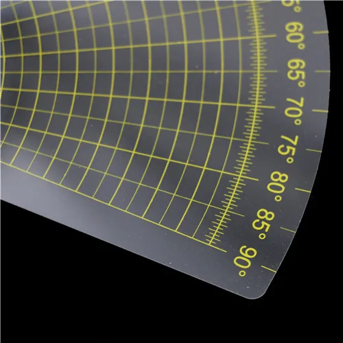 

1PC DIY Sewing Tools Quilting Patchwork Scrapbook 16x16cm Tailor Circle Fan Foot Seam Ruler