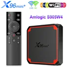 ТВ-приставка X96 Mini Plus, Android 9,0, четырехъядерный Amlogic S905W4, A53, Двойной Wi-Fi, 4K, Поддержка Google Voice, Youtube, медиаплеер X96Mini