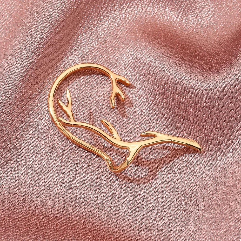 

2021 New Women's EarringsSimple Tree Branch Ear Hanging Surround Auricle Stud Fashion No Piercing Earrings Wedding Jewelry Gift