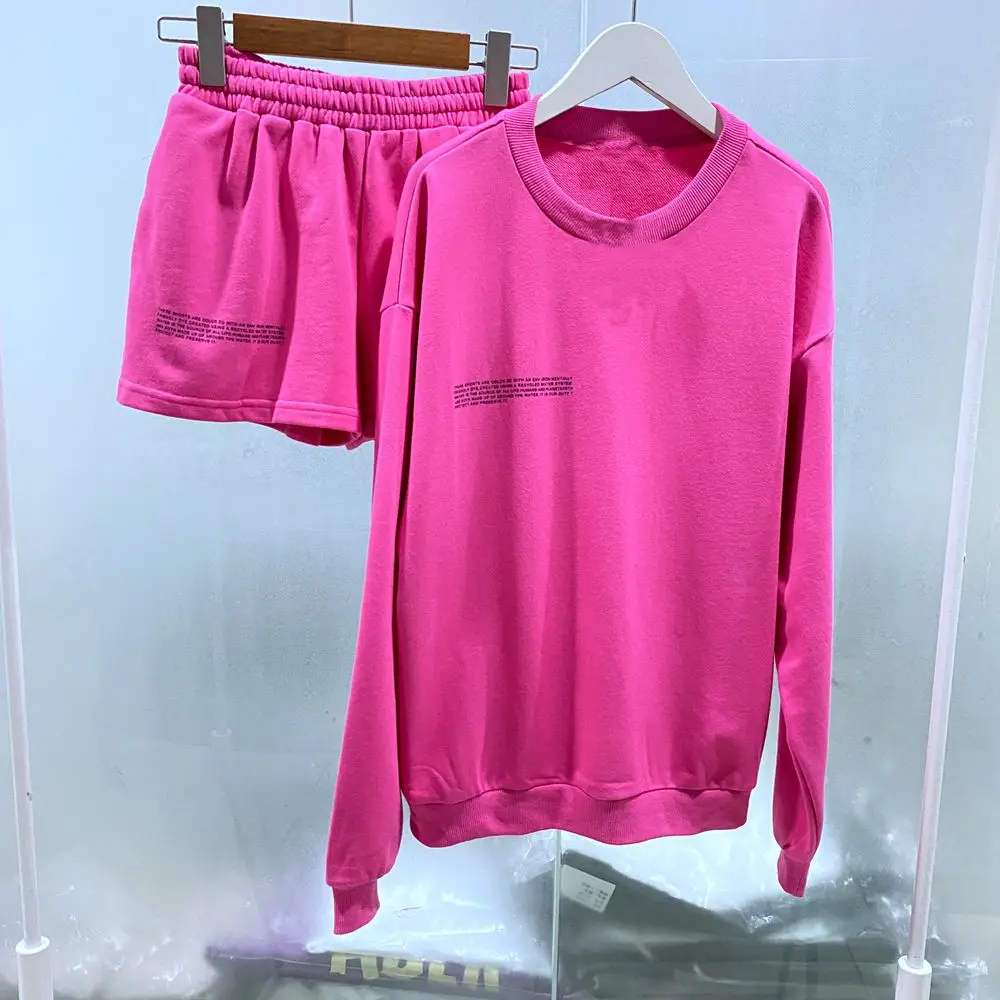 

Spring new suits, two-piece casual shorts, letter printing sports women's clothing wholesale