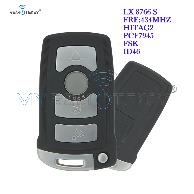 Смарт ключ Remtekey CAS1 LX8766S 4 кнопки 434 МГц FSK ID46 чип для BMW 7 серии 2002 2003 2004 2005 2006 2007